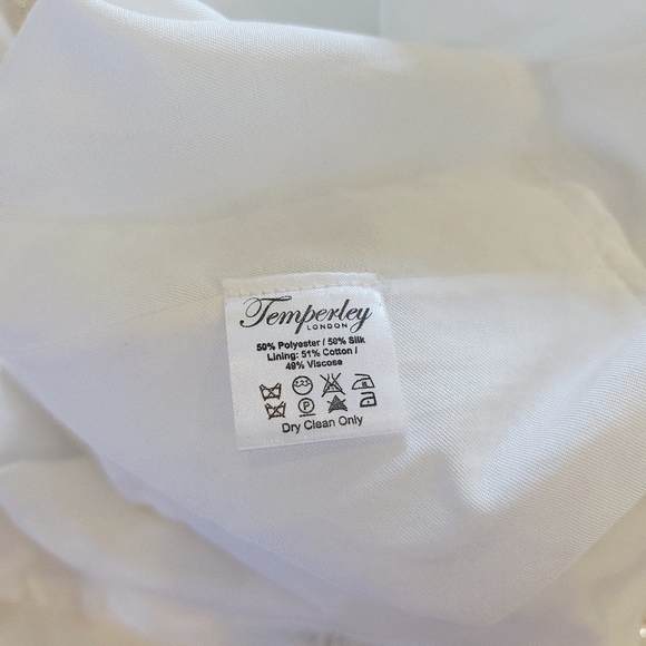 NWOT RARE White Temperley London Metallic Star Jacquard Silk Tiered Maxi Dress - Picture 12 of 16